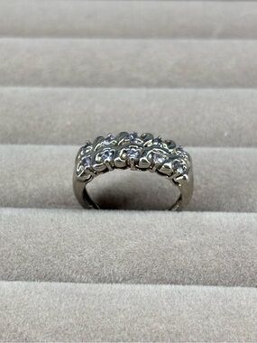 Stunning Classic Genuine Blue Tanzanite .42CT 925 Sterling Silver Ring size 6.75